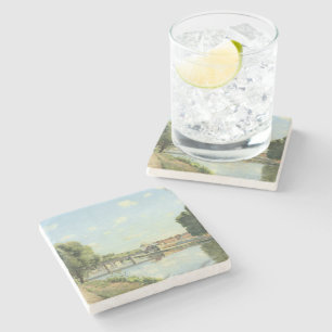Le Pont Du Chemin De Fer Camille Pissarro Stone Coaster