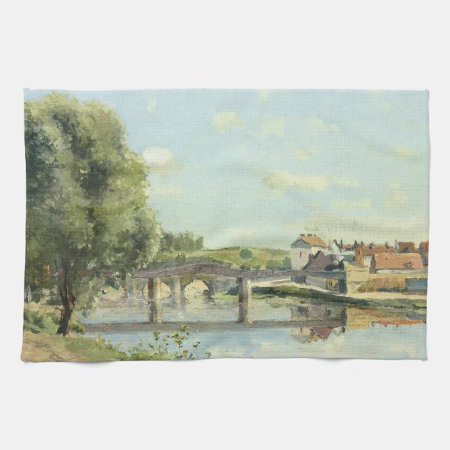 Le Pont Du Chemin De Fer Camille Pissarro   Tea Towel (Horizontal)