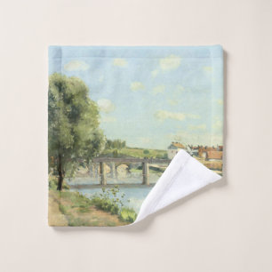 Le Pont Du Chemin De Fer Camille Pissarro Wash Cloth