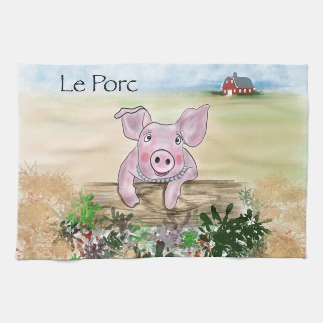 Le Porc Kitchen Towel (Horizontal)