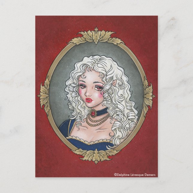 Le Portrait De La Vampiresse Gothic Postcard (Front)