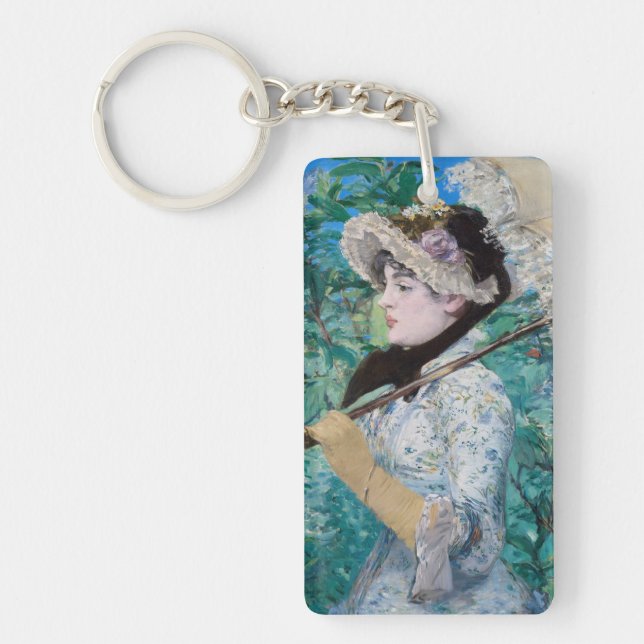Le Printemps Édouard Manet Impressionist Painting Key Ring (Front)