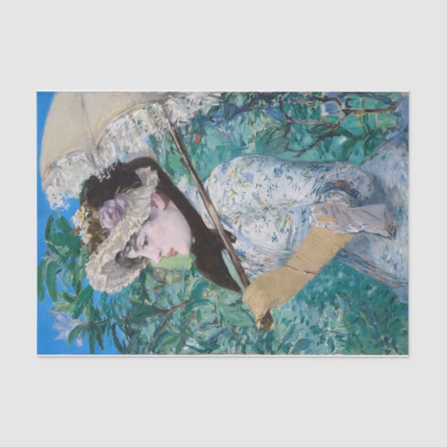 Le Printemps Manet Immpressionist Art Painting Tissue Paper (Front)