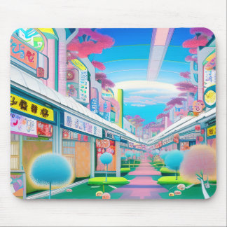 Le quartier de Sakae - Japon Art Mouse Mat
