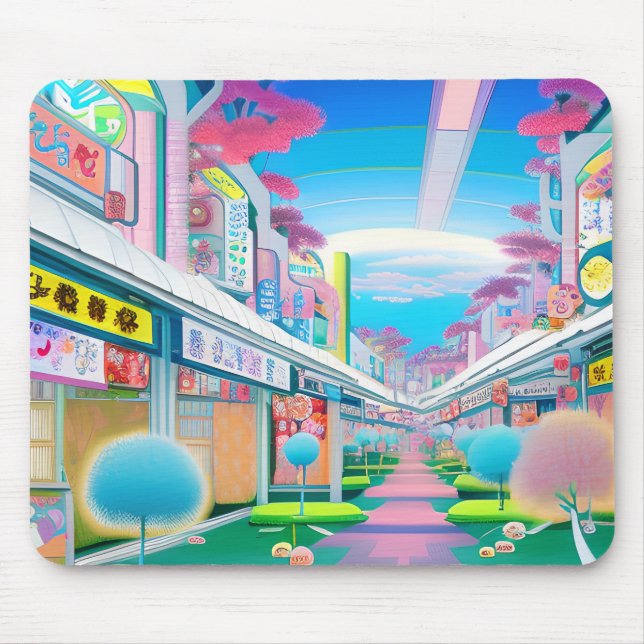 Le quartier de Sakae - Japon Art Mouse Mat (Front)