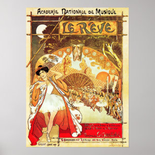 LE REVE Vintage French Musical Dance Theatre Ad Poster
