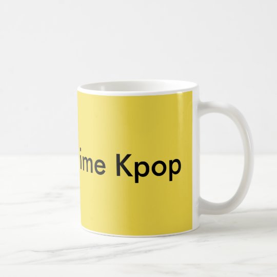 Le Rok je t'aime Kpop Yellow Basic Mug