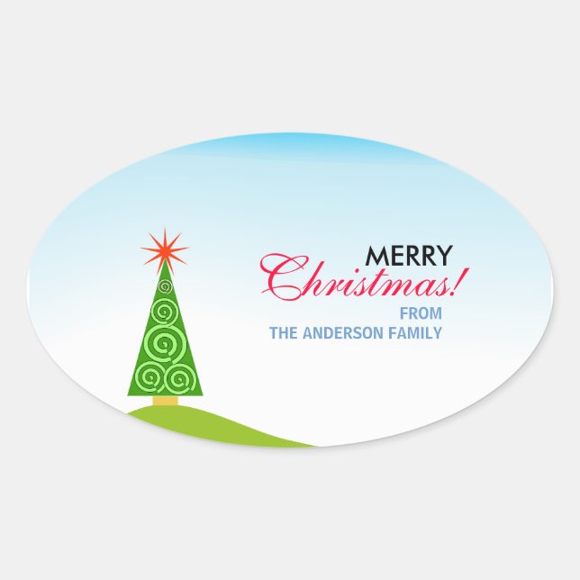 Le Sapin Oval Sticker (Front)