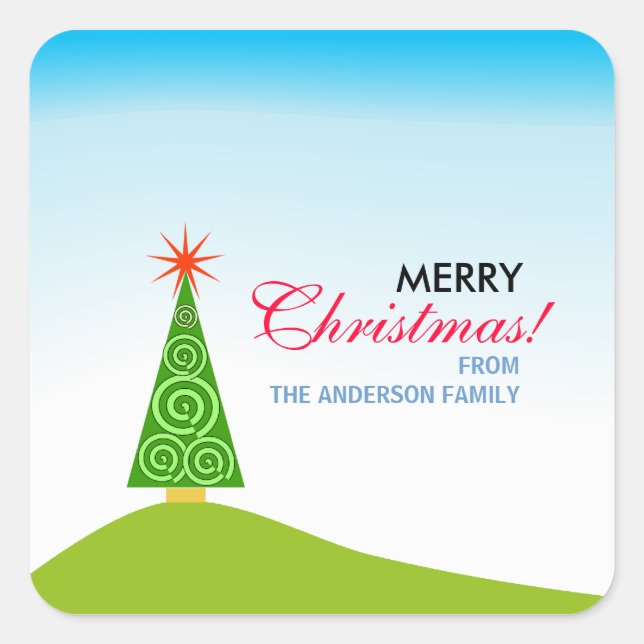 Le Sapin Square Sticker (Front)