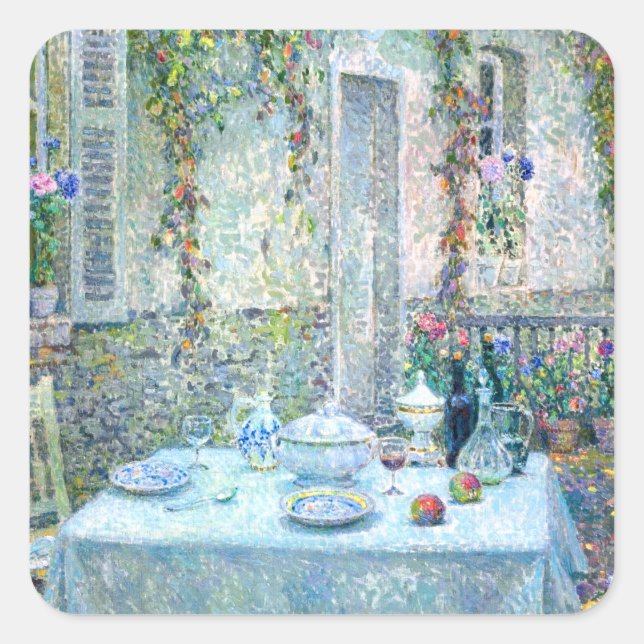 Le Sidaner: Table in the Sun Square Sticker (Front)