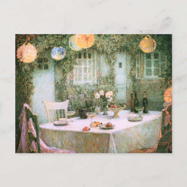 Le Sidaner: Table with Lanterns Postcard (Front)