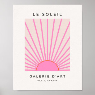 Le Soleil 01 Sun Pink Sunshine Poster