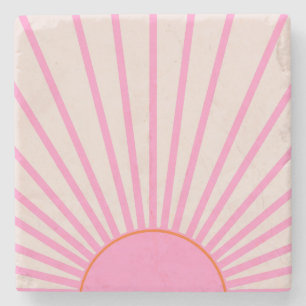 Le Soleil 01 Sun Pink Sunshine Stone Coaster
