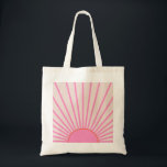 Le Soleil 01 Sun Pink Sunshine Tote Bag<br><div class="desc">Sun Print – Pink – Sunshine,  Modern Abstract Geometric Sunrise – Le Soleil.</div>