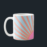 Le Soleil 02 Retro Sun Pink And Blue Sunshine Coffee Mug<br><div class="desc">Sun Print – Pink And Blue – Sunshine,  Modern Abstract Geometric Sunrise – Le Soleil.</div>