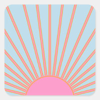 Le Soleil 02 Retro Sun Pink And Blue Sunshine