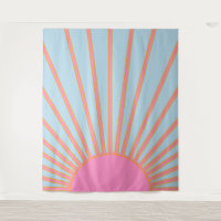 Le Soleil 02 Retro Sun Pink And Blue Sunshine