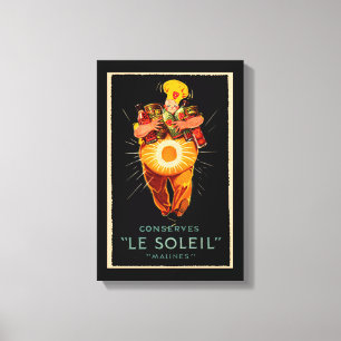 Le Soleil Conserves Vintage Ad Canvas Print