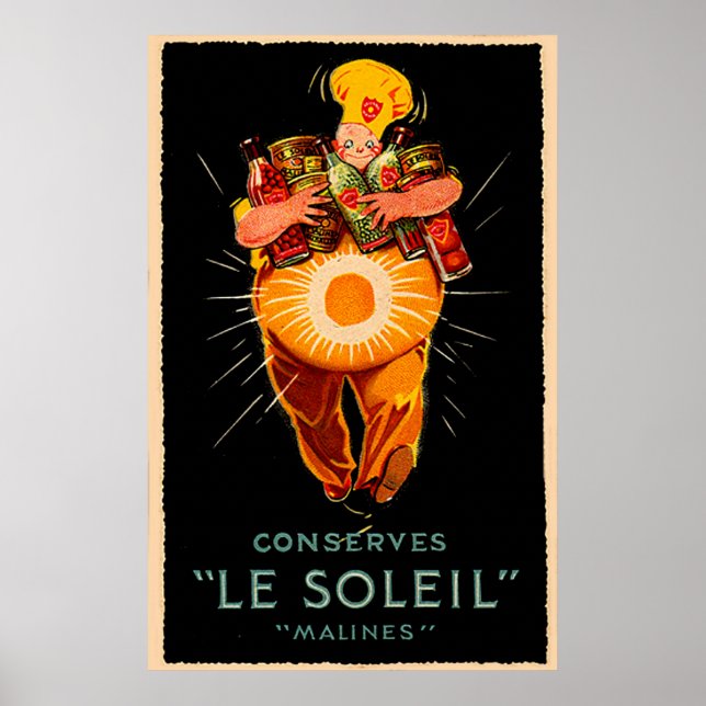 Le Soleil Conserves Vintage Ad Poster (Front)