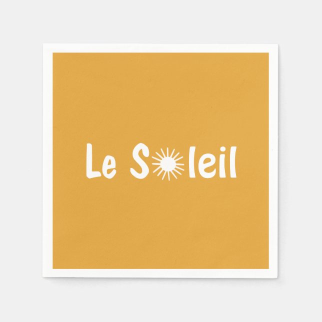Le Soleil French Sunshine Custom Colours  Napkin (Front)