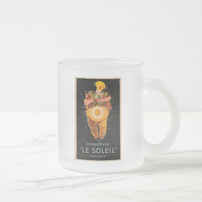 Le Soleil Frosted Glass Coffee Mug (Right)