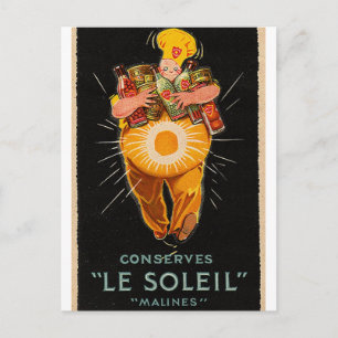 "Le Soleil" Vintage Chef Postcard