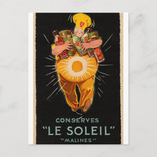 "Le Soleil" Vintage Chef Postcard