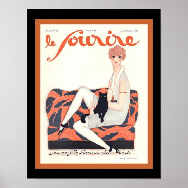 Le Sourire French Deco 1928 Cover 11x14 Poster (Front)