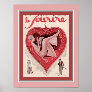 "Le Sourire" French Deco Magazine Cover Poster