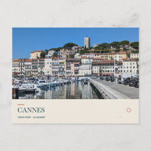 Le Suquet and Vieux Port in Cannes Postcard