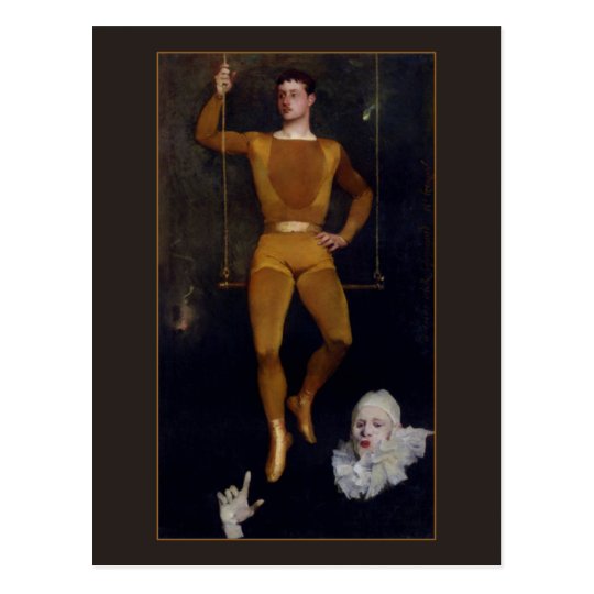 Le Trapeziste et le Clown by Charles Giron Postcard