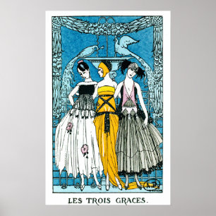 Le trois graces by George Barbier Poster