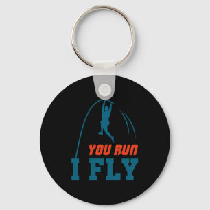 Le Vault Funny Levault Vaulting You Run I Fly Key Ring