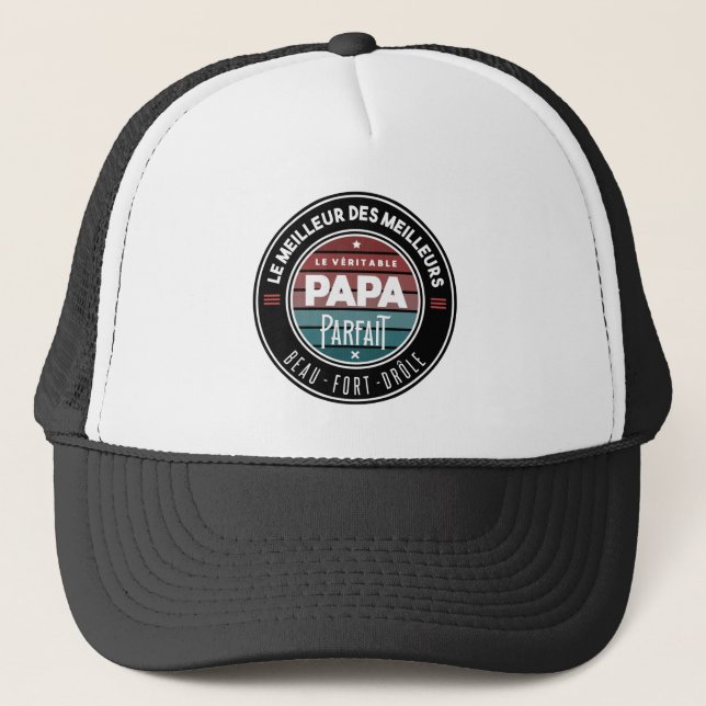 Le véritable papa parfait trucker hat (Front)