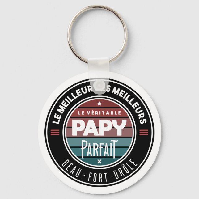Le véritable papy parfait key ring (Front)