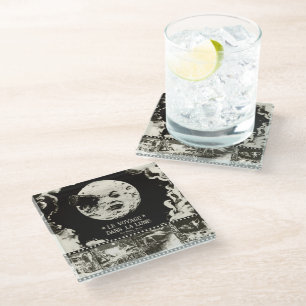 'Le Voyage Dans La Lune' Glass Coaster