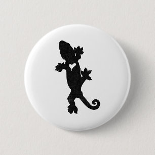 Leachie New Caledonian Gecko Artsy Distressed 6 Cm Round Badge