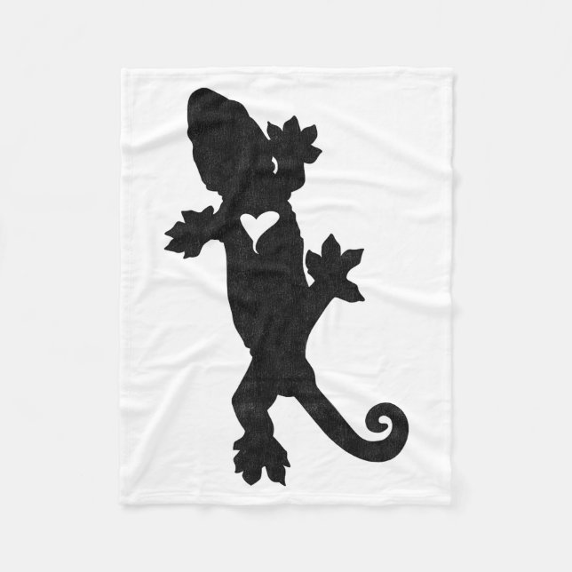 Leachie New Caledonian Gecko Artsy Distressed  Fleece Blanket (Front)