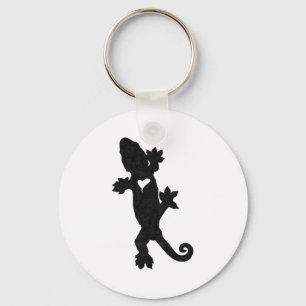 Leachie New Caledonian Gecko Artsy Distressed  Key Ring