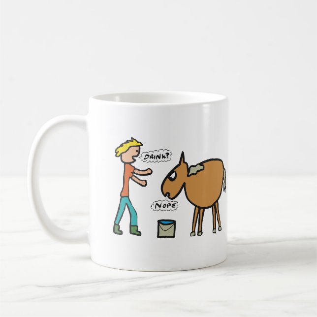 Lead A Horse To Water Coffee Mug (Left)