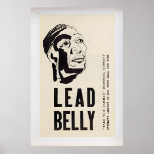 Lead Belly Concert Poster Vintage Music Print 1