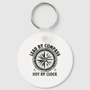 Lead By Comp Not By Clock Camping Scouting Scout Key Ring