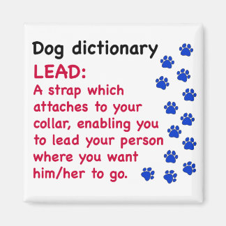 Lead - dog dictionary magnet