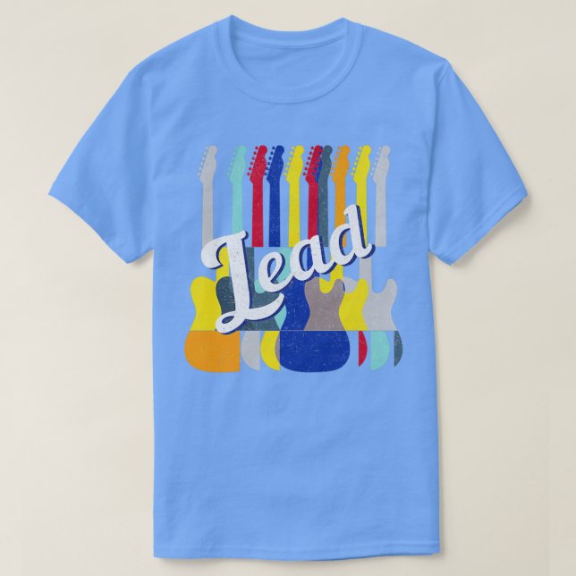 Lead Electric Guitars Retro Style T-Shirt (Design Front)