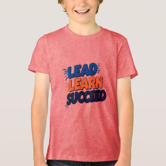"Lead, Learn, Succeed: Motivational Men's T-Shirt" Tri-Blend Shirt