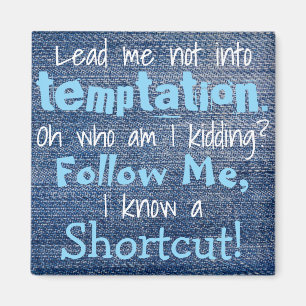 Lead Me Not Funny Refrigerator Magnet