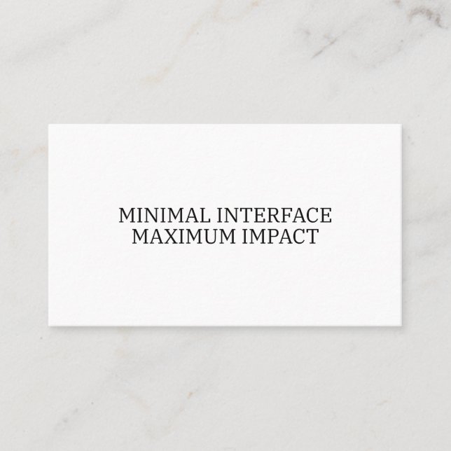 Lead Operator | Minimal Interface Professional Business Card (Front)