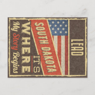 Lead South Dakota Postcard