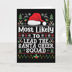 Lead The Santa Cheer Squad - Funny Christmas Cheer Card