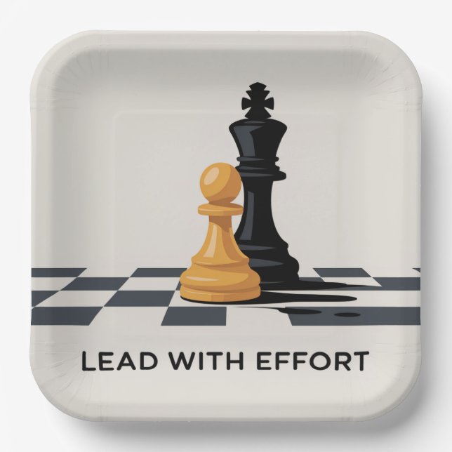 Lead With Effort Paper Plate (Front)
